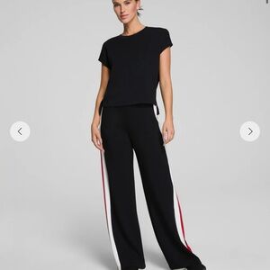 Spanx Airessentials color block wide leg track pant
